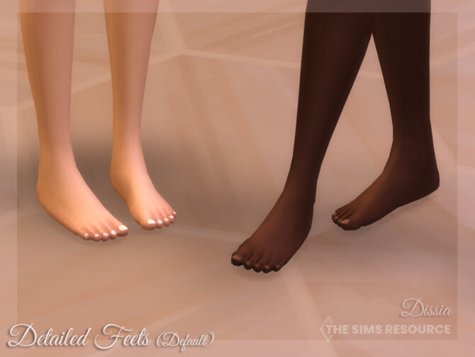 Sims 4 Detailed Feets (Default) by Dissia at TSR