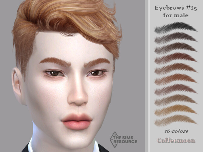 Sims 4 Eyebrows for male N25 by coffeemoon at TSR