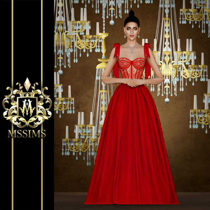 Sims 4 CELEBRATE GOWN at MSSIMS