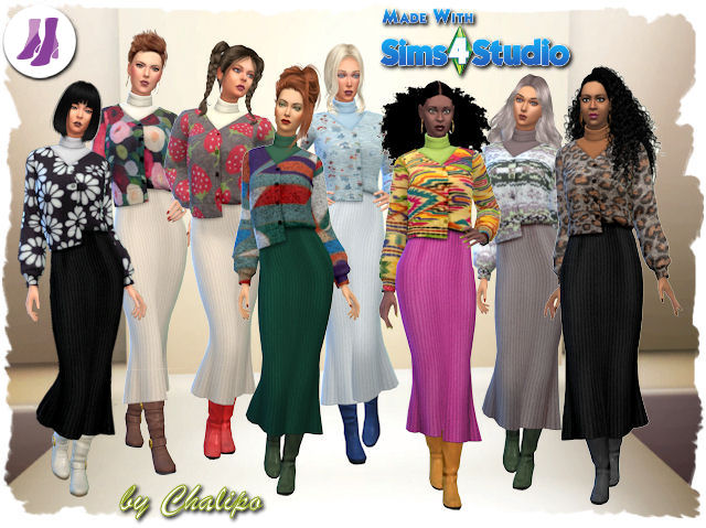 Sims 4 Incheon outfit for women by Chalipo at All 4 Sims