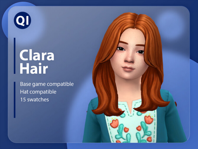 Sims 4 Clara Hair by qicc at TSR