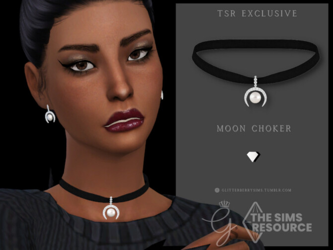 Sims 4 Moon Choker by Glitterberryfly at TSR