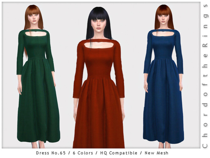 Sims 4 Dress No.65 by ChordoftheRings at TSR