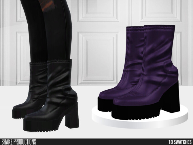 Sims 4 821   Leather Boots by ShakeProductions at TSR