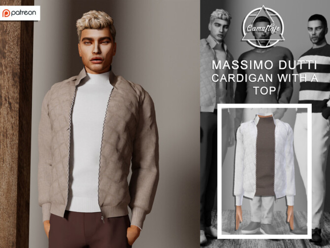 Sims 4 Collection   Cardigan with a Top by Camuflaje at TSR