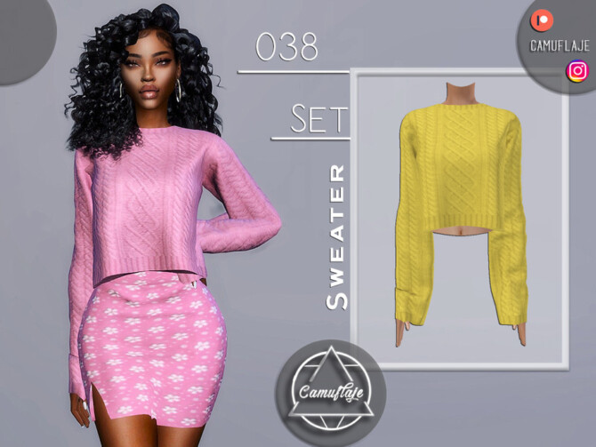 Sims 4 SET 038   Knit Sweater by Camuflaje at TSR