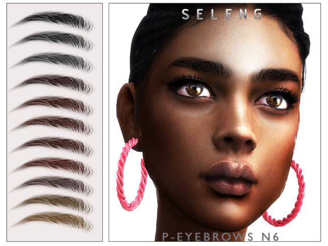 Sims 4 P Eyebrows N6 by Seleng at TSR