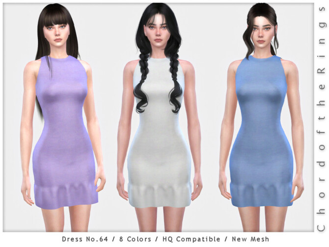 Sims 4 Dress No.64 by ChordoftheRings at TSR