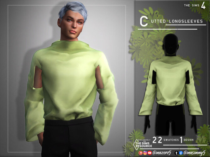 Sims 4 Cutted Longsleeves by Mazero5 at TSR