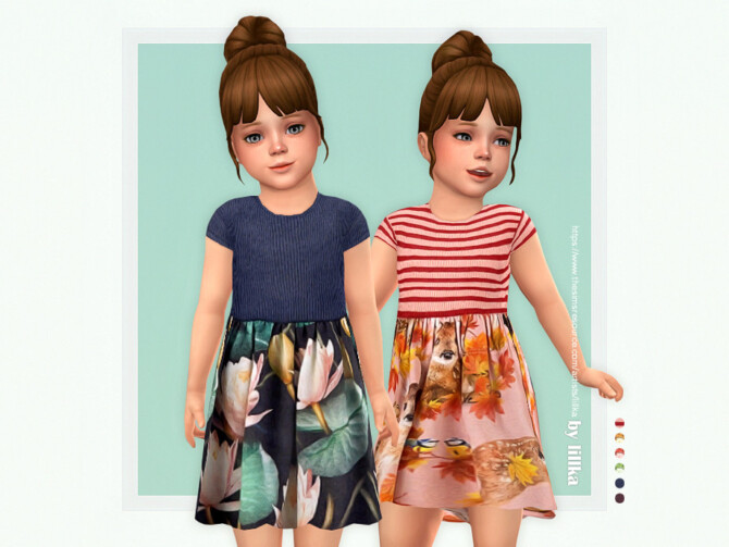 Sims 4 Marta Dress by lillka at TSR