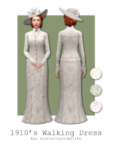 1910’s Walking Dress at Historical Sims Life