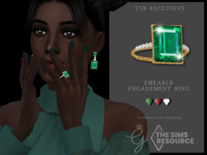 Emerald Engagement Ring by Glitterberryfly at TSR