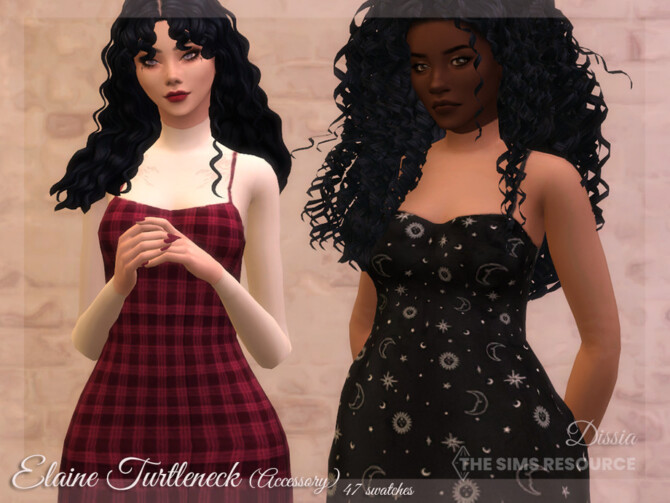 Sims 4 Elaine Turtleneck (Accessory) by Dissia at TSR