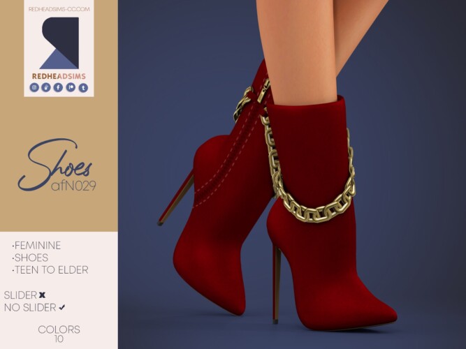Sims 4 AF SHOES N029 at REDHEADSIMS