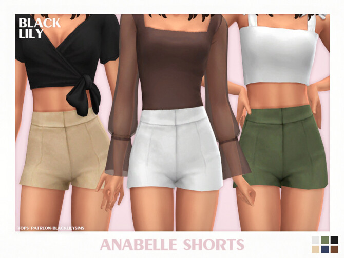 Sims 4 Anabelle Shorts by Black Lily at TSR