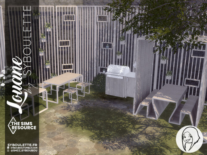 Sims 4 Louane outdoor BBQ set (part 1) by Syboubou at TSR