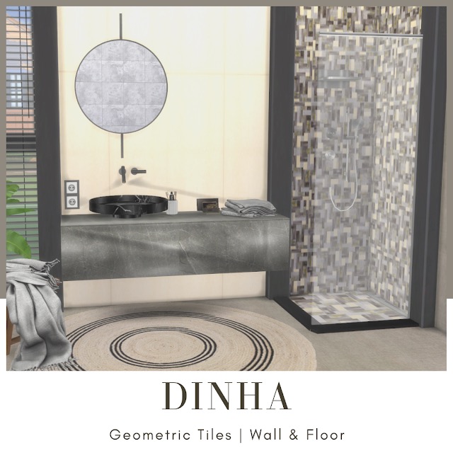Sims 4 Geometric Tiles   Wall & Floor at Dinha Gamer