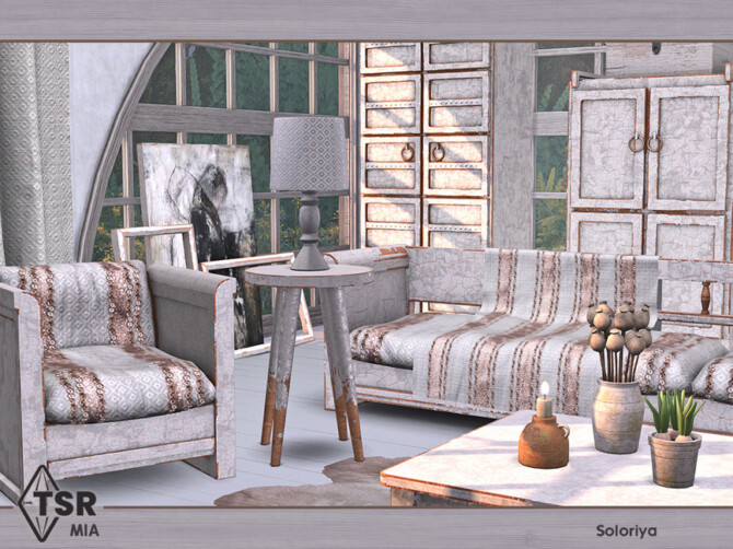 Sims 4 Mia Living Room by soloriya at TSR