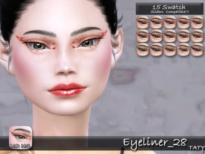 Sims 4 Eyeliner 28 by tatygagg at TSR