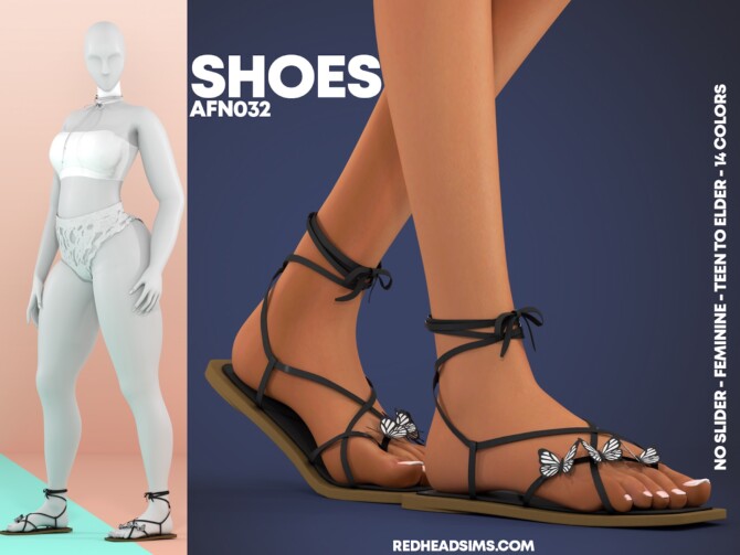 Sims 4 AF SHOES N032 at REDHEADSIMS