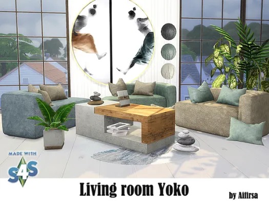 Sims 4 Yoko Livingroom at Aifirsa