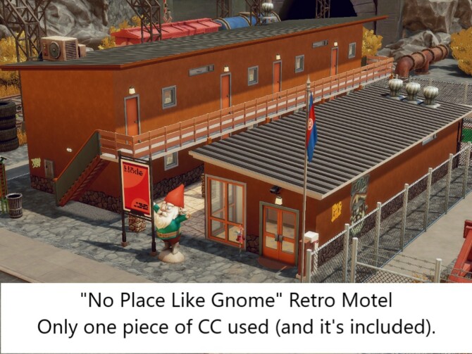 Sims 4 No Place Like Gnome Motel   Residential Lot by LadyIslay at Mod The Sims 4