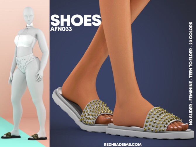 Sims 4 AF SHOES N033 at REDHEADSIMS