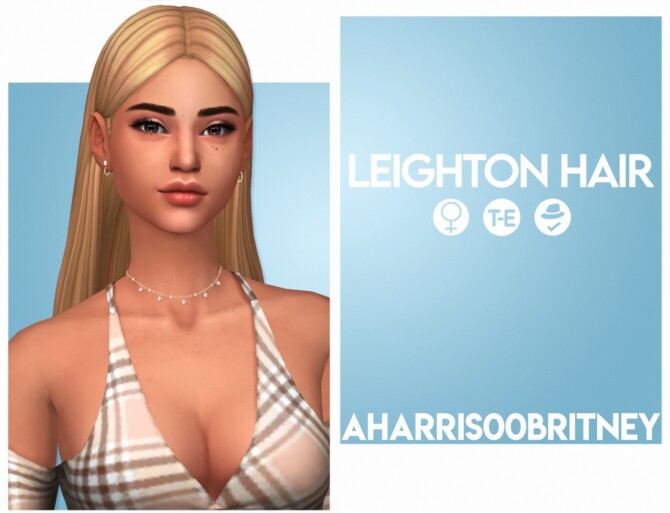 Sims 4 Leighton Hair at AHarris00Britney