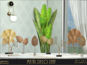 Metal Deco Leaf at DiaNa Sims 4