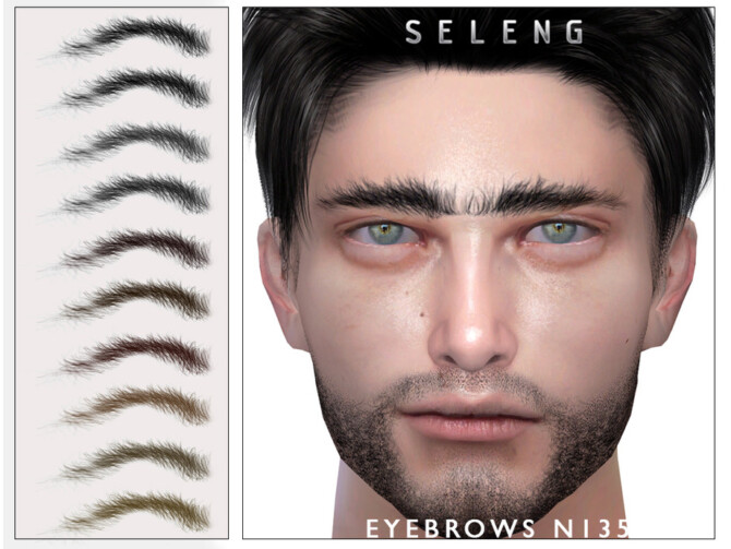 Sims 4 Eyebrows N135 by Seleng at TSR