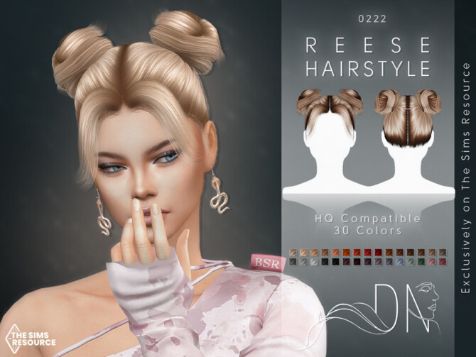 Sims 4 Reese Hairstyle by DarkNighTt at TSR