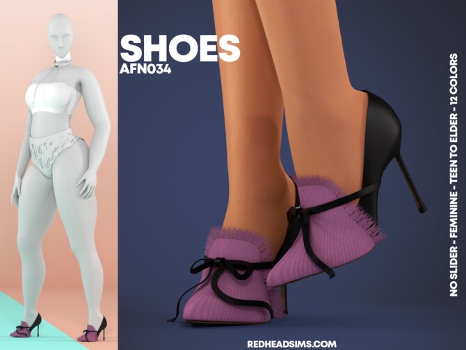 Sims 4 AF SHOES N034 at REDHEADSIMS