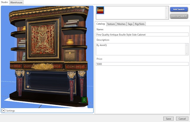 Sims 4 Boulle Books Cabinet at Anna Quinn Stories