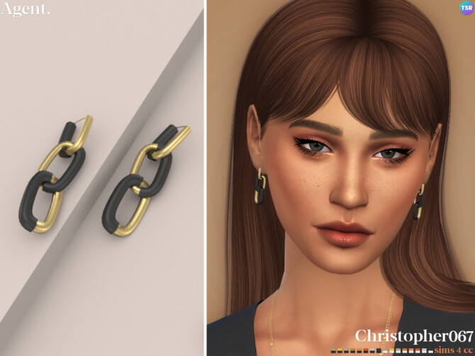Sims 4 Agent Earrings by christopher067 at TSR