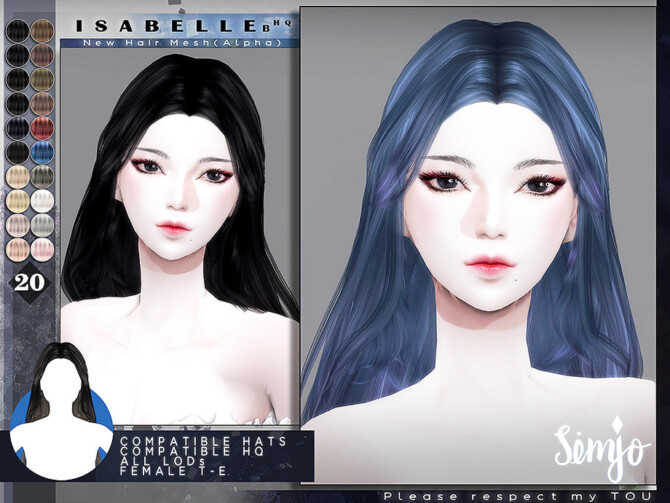 Sims 4 Female Hairstyle Isabelle by KIMSimjo at TSR
