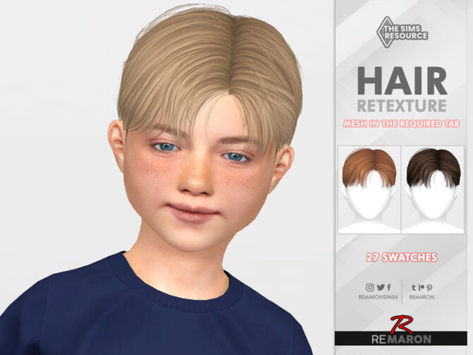 Sims 4 Maritini Child Hair Retexture by remaron at TSR