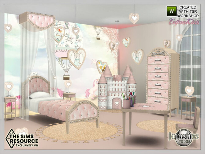 Sims 4 Edjna kids bedroom by jomsims at TSR