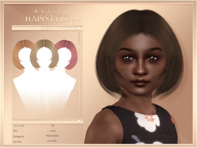 Sims 4 KETO (Child Hairstyle) by JavaSims at TSR