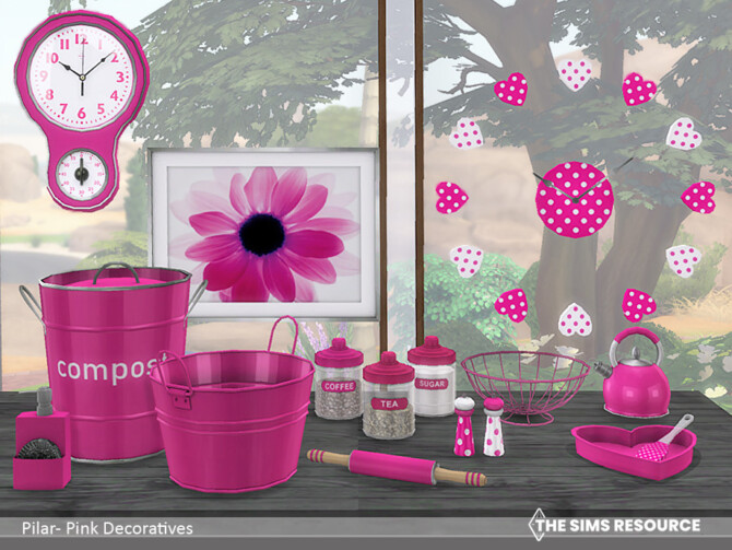 Sims 4 Pink Decoratives by Pilar at TSR
