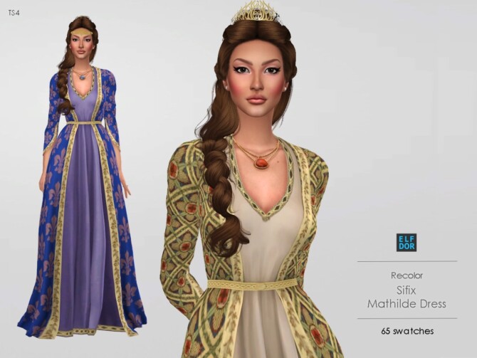 Sims 4 Sifix Mathilde Dress RC at Elfdor Sims
