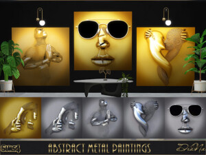 Abstract Metal Paintings at DiaNa Sims 4