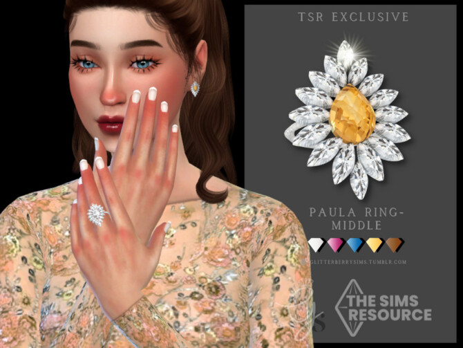 Sims 4 Paula Ring  Middle by Glitterberryfly at TSR