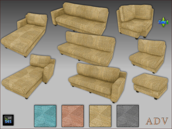 Sims 4 Sofa Sets/Couch Sets at Arte Della Vita