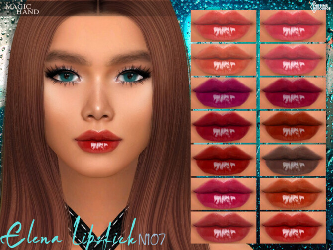 Sims 4 Elena Lipstick N107 by MagicHand at TSR