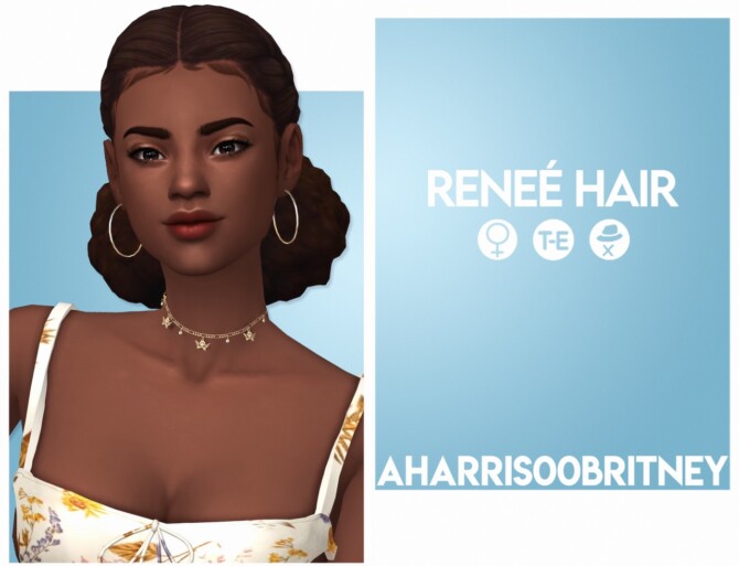 Sims 4 Reneé Hair at AHarris00Britney