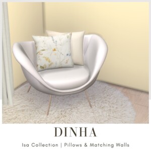 Isa Collection: Pillows & Walls at Dinha Gamer