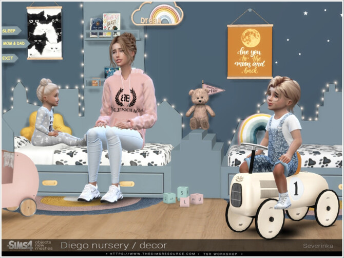 Sims 4 Diego nursery decor by Severinka  at TSR