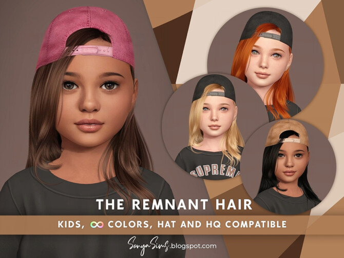 Sims 4 The Remnant Hair KIDS by SonyaSimsCC at TSR