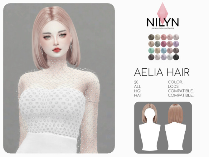 Sims 4 AELIA HAIR by Nilyn at TSR