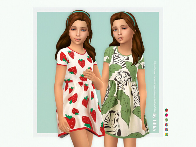Sims 4 Hanako Dress by lillka at TSR